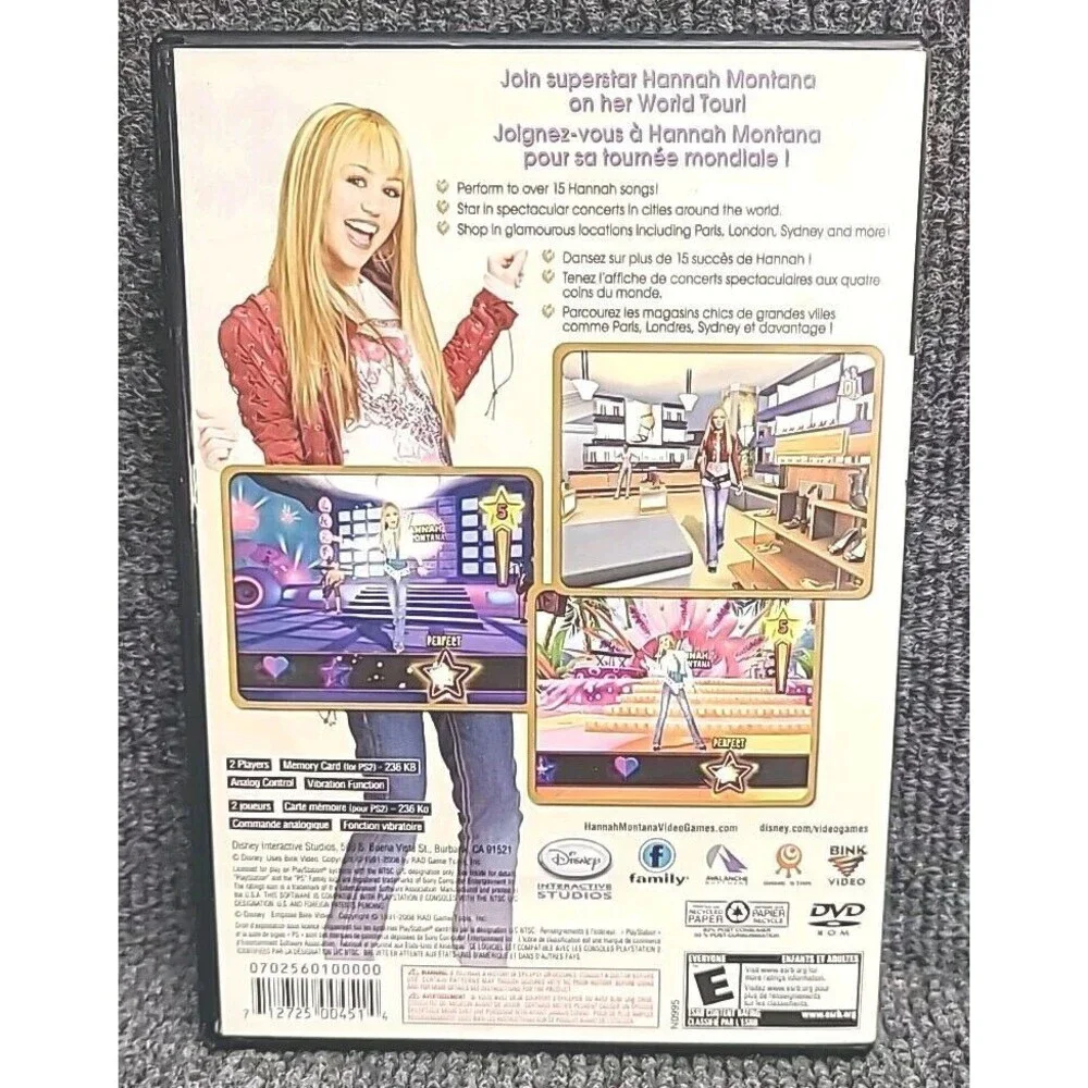 PS2 Hannah Montana Spotlight World Tour (Sony PlayStation 2) Complete Tested